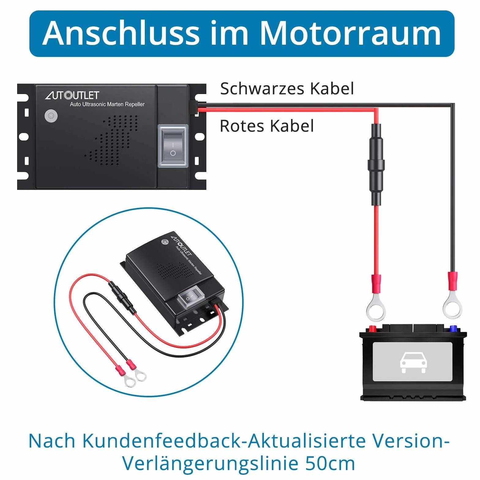 AUTOUTLET 2 szt. DC 12 V samochód ultradźwiękowy odstraszacz myszy miernik szczur gryzonie szkodniki odstraszacz zwierzęta pozbądź się szczurów myszy gryzonie wiewiórka kuna